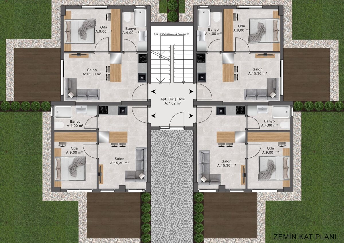 saygin-trend-leylak-481-3 Zemin Kat Plan Boyaması