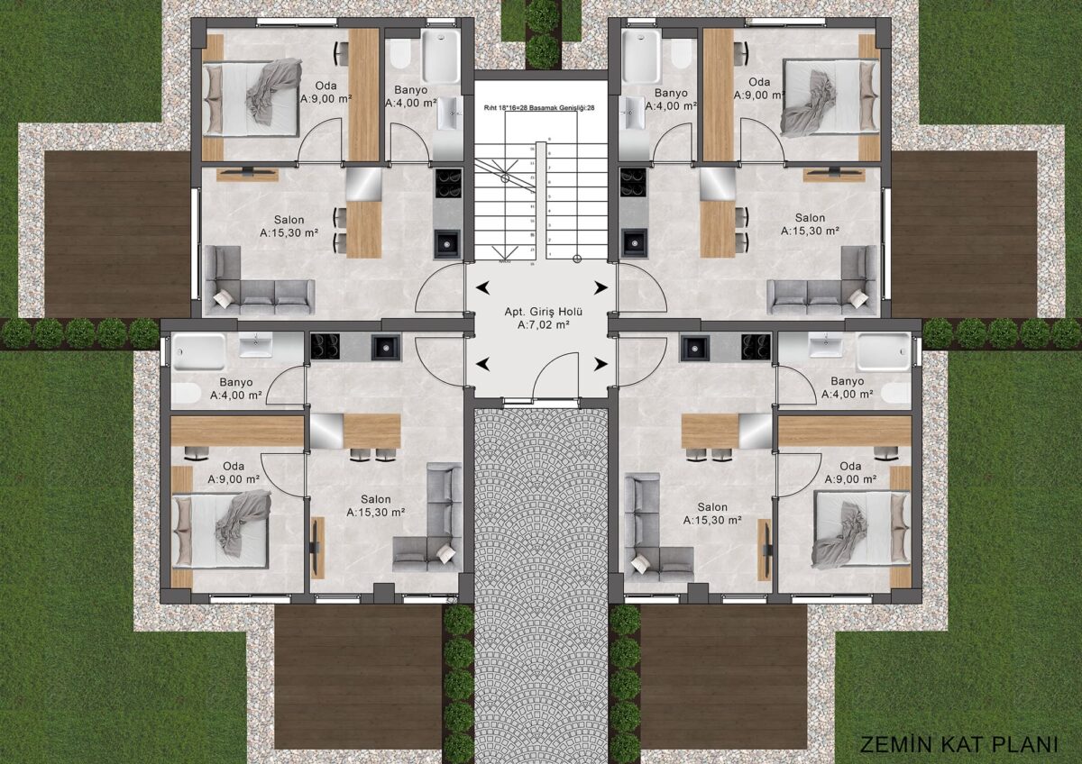 saygin-trend-leylak-481-3 Zemin Kat Plan Boyaması